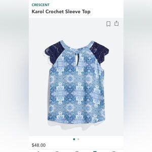 Crescent “Karol” crochet sleeve top from Stitch Fix